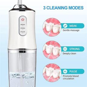 img 1 attached to 💦 EZIOTC Cordless Water Flosser: Rechargeable & Portable Oral Irrigator for Teeth, Braces, and Bridges - 3 Modes