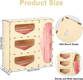 img 3 attached to 👜 Wooden Bag Storage Organizer - Baggie Holder for Drawers or Wall Mount - Sandwich Bag Storage Dispenser for Kitchen, Home, Living Room, and Snacks