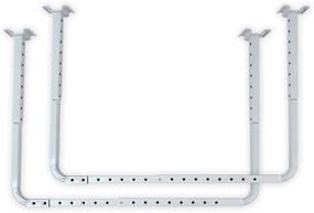 img 3 attached to HyLoft 80842-10 33x34 Adjustable Ceiling Mount Garage Storage Rack Kit, Overhead Bracket for Garage Storage, White