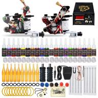 💉 the ultimate tattoo kit: 2 machine tattoo gun set with power supply, needles, and 20 vibrant inks! logo