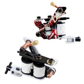 img 2 attached to 💉 The Ultimate Tattoo Kit: 2 Machine Tattoo Gun Set with Power Supply, Needles, and 20 Vibrant Inks!
