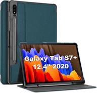 📱 procase galaxy tab s7 plus 12.4 case 2020 - teal: slim stand folio cover with s pen holder for galaxy tab s7 plus 2020 (12.4 inch) логотип