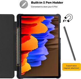 img 3 attached to 📱 ProCase Galaxy Tab S7 Plus 12.4 Case 2020 - Teal: Slim Stand Folio Cover with S Pen Holder for Galaxy Tab S7 Plus 2020 (12.4 Inch)