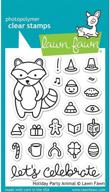 🎉 holiday party animal clear stamps - lawn fawn lf934: a fun addition to your festive crafting! logo