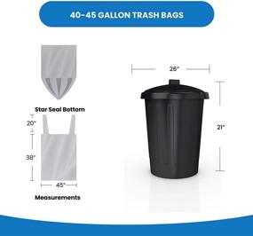 img 3 attached to Reli. HandleStrong 40-45 Gallon Trash Bags with Handles (150 Count) - Clear Handle Tie Garbage Bags - Compatible with 39 Gal, 44 Gal, and 45 Gal - 40-45 Gal Capacity