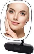 impressions melody duotone makeup mirror with bluetooth speaker and 180 degree led vanity lights, equipped with 5x magnifying mirror (black) logo