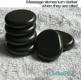 img 2 attached to 🔥 ActiveBliss Hot Stones Set - 6 Large 3.15in Essential Massage Stones for Professional or Home Spa: Relaxation, Healing & Pain Relief