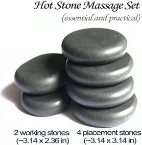 img 3 attached to 🔥 ActiveBliss Hot Stones Set - 6 Large 3.15in Essential Massage Stones for Professional or Home Spa: Relaxation, Healing & Pain Relief