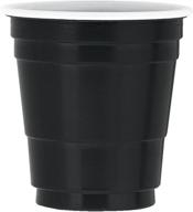 plastic black shot glasses 20ct logo