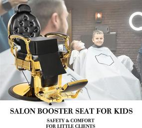 img 3 attached to 🪑 Artist Hand Children Leather Cushion Oversize Barber Salon Booster Seat - Enhance Salon Experience with Spa Equipment in Classic Black