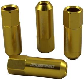 img 3 attached to JDMSPEED Gold 60MM Aluminum Extended Tuner Lug Nuts Replacement For Wheel Rims M12X1
