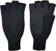 bruceriver men's knitted thinsulate lining fingerless gloves & mittens: stylish and warm accessories logo