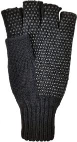 img 2 attached to Bruceriver Men's Knitted Thinsulate Lining Fingerless Gloves & Mittens: Stylish and Warm Accessories