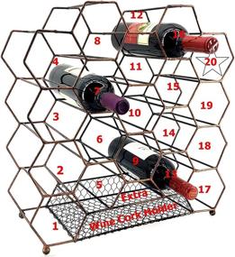 img 3 attached to 🍷 Bellaa 23424 Countertop Wine Rack: Stylish and Space-Saving 20 Bottle Holder for Wine Storage and Cork Collection