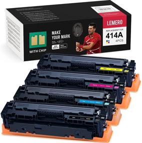 img 4 attached to 🖨️ LEMERO (with Chip) Remanufactured Toner Cartridge Set for HP 414A 414X - W2020A W2021A W2022A W2023A, Compatible with Color Laserjet Pro MFP M479fdw M454dw, Black Cyan Magenta Yellow, Pack of 4