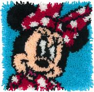 dimensions disney minnie mouse latch hook craft kit 🐭 for kids - 12x12 inches: a fun and creative diy project logo