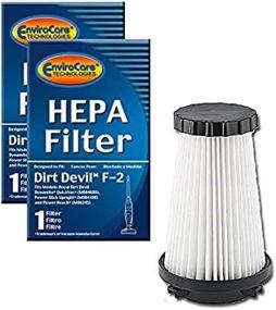 img 2 attached to 🔍 EnviroCare Premium HEPA Filtration Vacuum Cleaner Filters for Dirt Devil Dynamite, Quickvac, Power Stick, Power Reach Uprights - Type F2 (2 Filters)