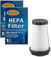 🔍 envirocare premium hepa filtration vacuum cleaner filters for dirt devil dynamite, quickvac, power stick, power reach uprights - type f2 (2 filters) логотип