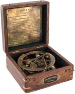 premium marine art replicas 5 inch large sundial compass with exquisite wooden box - precisely calibrated for ultimate navigation логотип