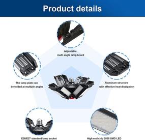 img 1 attached to 💡 Enhance Your Garage with 180W 18000 LM 6500K Garage Lights Ceiling LED - 12 Panel Plug in Shop Lights!