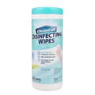 🧽 clean cut disinfecting wipes: 35 wet wipes, kills 99.9% of bacteria, fresh scent, multi-surface cleaning - perfect for kitchens, bathrooms, offices, & classrooms logo