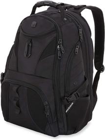 img 4 attached to 🎒 SwissGear Scansmart Laptop Backpack: Sleek and Practical Black/Black Design, 19-Inch