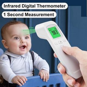 img 2 attached to 🌡️ RW-FTW05 Non-Contact Infrared Digital Thermometer - Accurate Forehead & Ear Thermometer with Fever Alarm for Baby and Adults