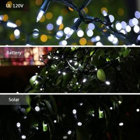 img 1 attached to 🎄 33ft 100 LED 2 Pack Brizled Christmas Tree Lights - UL Certified, Connectable Clear Indoor Outdoor Xmas Lights on Green Wire for Holiday Decoration - Bright White