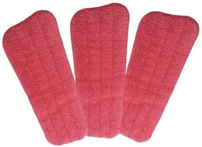 img 4 attached to 🧹 Pack of 3 Red Microfiber Spray Mop Replacement Heads | Detachable & Reusable Refills | Compatible with Bona Floor Care System | Wet & Dry Mops