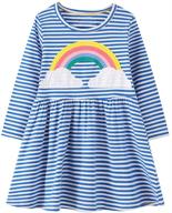 girls' clothing dresses with little unicorn appliques and striped pattern - 1gds101 logo