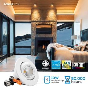 img 3 attached to Versatile and Dimmable TORCHSTAR Downlight: ETL Classified Adjustable Industrial Electrical Solution