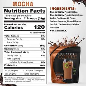 img 3 attached to ☕ Chike Mocha High Protein Iced Coffee: 20g Protein, 2 Shots Espresso, 1g Sugar, Keto & Gluten Free, 14 Servings (15.3oz)