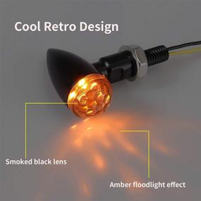 img 3 attached to 🏍️ Justech 4PCS Motorcycle LED Turn Signal Indicators: Mini Bullet Shape Amber Lights for M8 Motorbikes - Universal Aluminium Blinker Lights