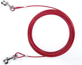 img 1 attached to 🐾 EXPAWLORER 30 ft Dog Tie Out Cable and Stake: Ideal for Small to Medium Dogs Up to 60 lbs, Perfect for Outdoor, Yard, and Camping Activities