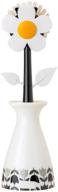 🌸 white vigar flower power 11-1/2-inch nylon dish brush with black vase holder logo