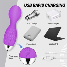 img 1 attached to 💜 KINGWAND Wireless Mini Electric Massager - USB Rechargeable, Waterproof | Ideal for Sports Recovery, Relieving Muscle Aches | Vibrant Purple