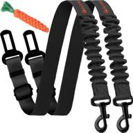 secure your dog during car travel with the adjustable dog seatbelt - paawsafe pet dog seat belt, 2+1 packs logo