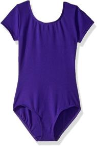 img 2 attached to 👯 Capezio Girls Team Basic Short Sleeve Leotard: Comfortable and Stylish Dancewear for Young Performers