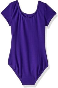 img 1 attached to 👯 Capezio Girls Team Basic Short Sleeve Leotard: Comfortable and Stylish Dancewear for Young Performers