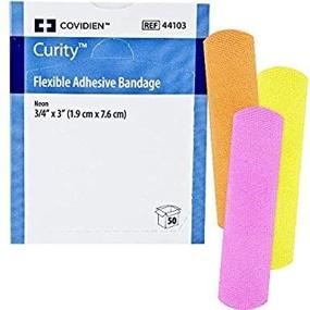 img 1 attached to 🩹 Covidien Curity Flexible Neon Bandage 3/4"x3" 50/Bx