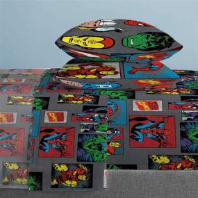 img 1 attached to 🛏️ Marvel Avengers Superheroes Full Sheet Set - 4 Piece Set Super Soft and Cozy Bedding for Kids featuring Iron Man - Fade Resistant Polyester Microfiber Sheets (Official Marvel Product)