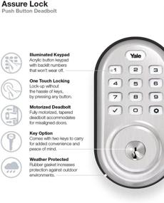 img 2 attached to Yale Security YRD216HA2619 Button Deadbolt