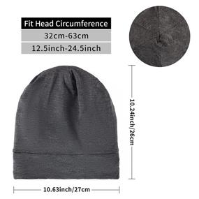 img 2 attached to 🧢 Kenllas Large Sleep Cap for Men: Adjustable Double Layer Night Bonnet for Curly Dreadlock Braid Hair - 2 PCS (Black & Dark Gray)