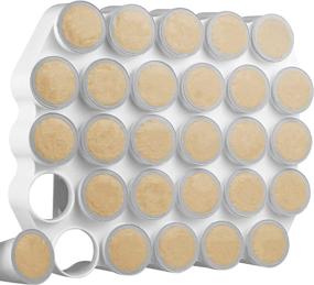 img 3 attached to Optimization-Enhanced: Storage Theory Peel and Stick Café Wall Caddy - 28 Capacity Single Serve Coffee or Tea Pod Wall Display in White Color