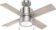 ✨ hunter 53432 beck ceiling fan - 42", brushed nickel finish логотип