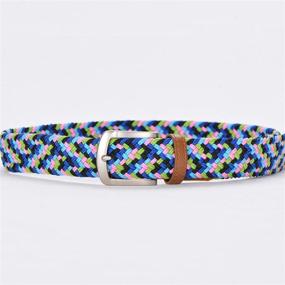 img 2 attached to Braided Elastic Multicolor Stretch Buckle Women's Accessories in Belts