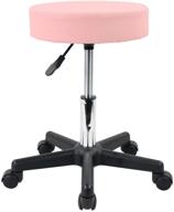 height adjustable pink rolling stool with swivel and wheels for salon, spa, and work by kktoner logo