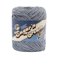 🧶 lily sugar 'n cream 10200101118 the original solid cotton yarn, 2.5oz, medium 4 gauge - grey, machine wash & dry logo