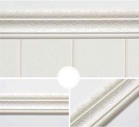 img 3 attached to 🏢 Cozylkx 90"x 3" Self Adhesive Flexible Foam Molding Trim: Enhance Home, Office, Hotel Décor with 3D Sticky Wall Lines Border in White