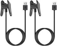 💡 kissmart garmin vivosmart 4 charger cable - replacement charging cord for garmin vivosmart 4 (2pack, black) logo